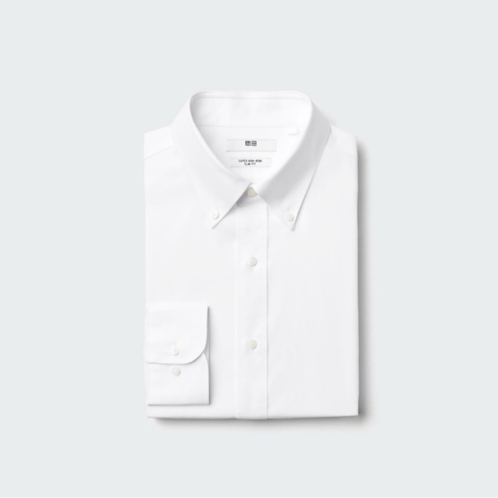 Uniqlo Men's non iron white dress shirt